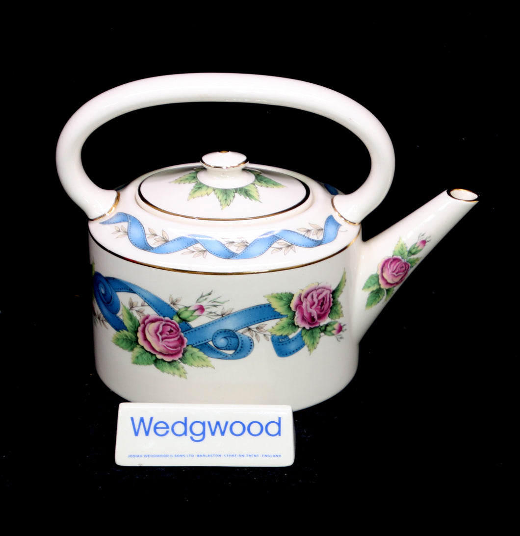 Vintage Wedgwood Compton & Woodhouse RIBBONS & ROSES ltd ed small teapot