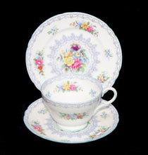 Load image into Gallery viewer, Vintage SHELLEY England CROCHET exquisitely pretty teacup trio
