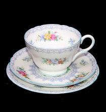Load image into Gallery viewer, Vintage SHELLEY England CROCHET exquisitely pretty teacup trio
