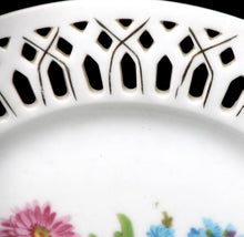 Load image into Gallery viewer, Vintage Victoria Czech lace edge pierced china pretty plate
