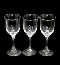 Load image into Gallery viewer, Antique Edwardian set of 3 etched swag pretty port or liqueur glasses

