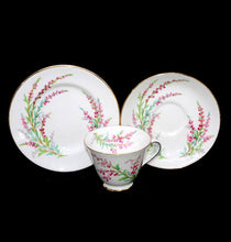 Load image into Gallery viewer, Vintage Royal Doulton Bell Heather Percy Curnock English teacup trio set
