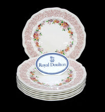 Load image into Gallery viewer, Vintage 1930s ROYAL DOULTON Rhapsody art deco set of 7 entree or salad plates
