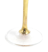 Load image into Gallery viewer, Vintage set of 4 pretty gilded stem tall white wine glasses
