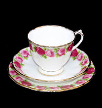 Load image into Gallery viewer, Vintage ROYAL ALBERT England THE OLD COUNTRY pink roses pretty teacup trio set
