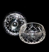 Load image into Gallery viewer, Vintage pretty lidded crystal trinket bowl
