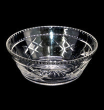 Load image into Gallery viewer, Vintage large crystal bowl with pie crust edge

