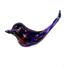 Load image into Gallery viewer, Vintage stunning mottled purple glass bird paperweight ornament
