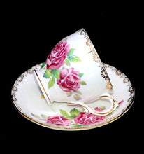 Load image into Gallery viewer, Vintage SALISBURY England JULIANA ROSE bone china pretty teacup &amp; saucer duo
