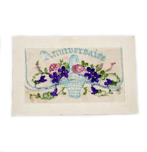 Load image into Gallery viewer, Vintage WW1 embroidered silk postcard World War One Anniversary
