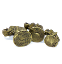 Load image into Gallery viewer, Set of 3 vintage heavy solid brass elephant opium weights
