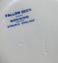 Load image into Gallery viewer, Antique Wedgwood Fallow Deer flow blue teacup trio set (read description)
