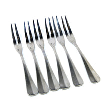 Load image into Gallery viewer, Vintage set of 6 TK 18/10 stainless cold meat oyster platter charcuterie forks
