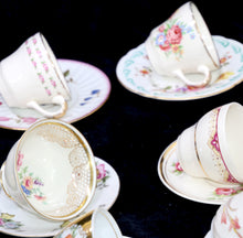 Load image into Gallery viewer, VINTAGE 30pc MIXED 12 person MAD HATTER&#39;S TEA PARTY demitasse coffee set
