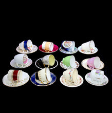 Load image into Gallery viewer, VINTAGE 30pc MIXED 12 person MAD HATTER&#39;S TEA PARTY demitasse coffee set
