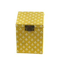 Load image into Gallery viewer, Vintage fabric JACK IN A BOX clown toy in original fabric covered box
