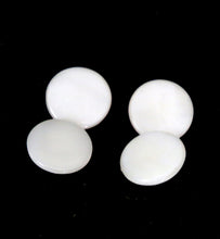 Load image into Gallery viewer, Vintage set of 4 pearly glass uranium UV glow shank buttons 15mm
