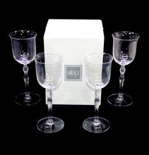 Load image into Gallery viewer, Vintage MIKASA crystal set of 4 ASHLEY stunning wine glasses in box
