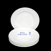 Load image into Gallery viewer, Vintage Royal Worcester England white set of 6 entree or salad plates

