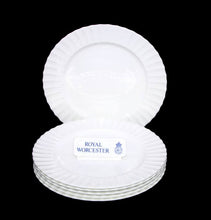 Load image into Gallery viewer, Vintage Royal Worcester England white set of 6 large dinner plates
