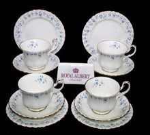 Load image into Gallery viewer, Vintage ROYAL ALBERT England Memory Lane set of 4 pretty teacup trios

